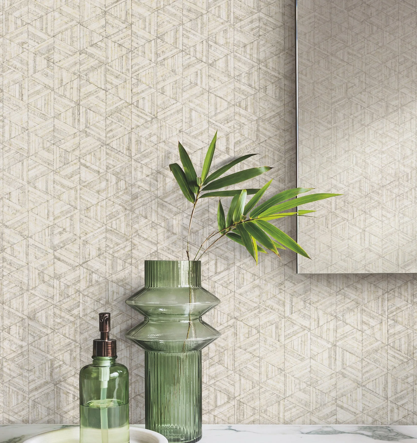 York Wallcoverings Rune wallpaper, color Bone, SKU UD2581N