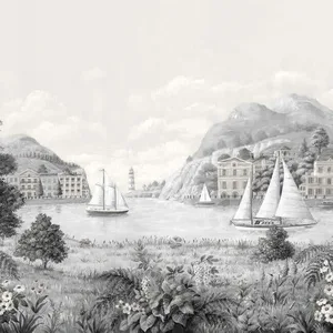 York Wallcoverings Safe Harbor wallpaper, color Grey & Neutral, SKU MU0319M