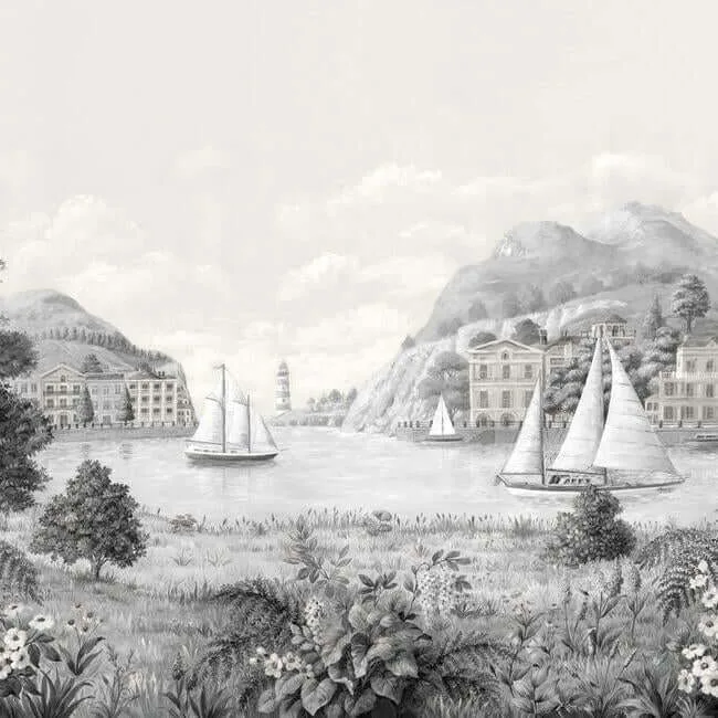 York Wallcoverings Safe Harbor wallpaper, color Grey & Neutral, SKU MU0319M