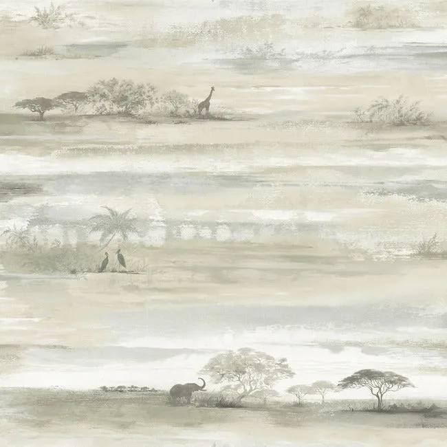 York Wallcoverings Savanna Sunset wallpaper, color Brown, SKU PSW1349RL