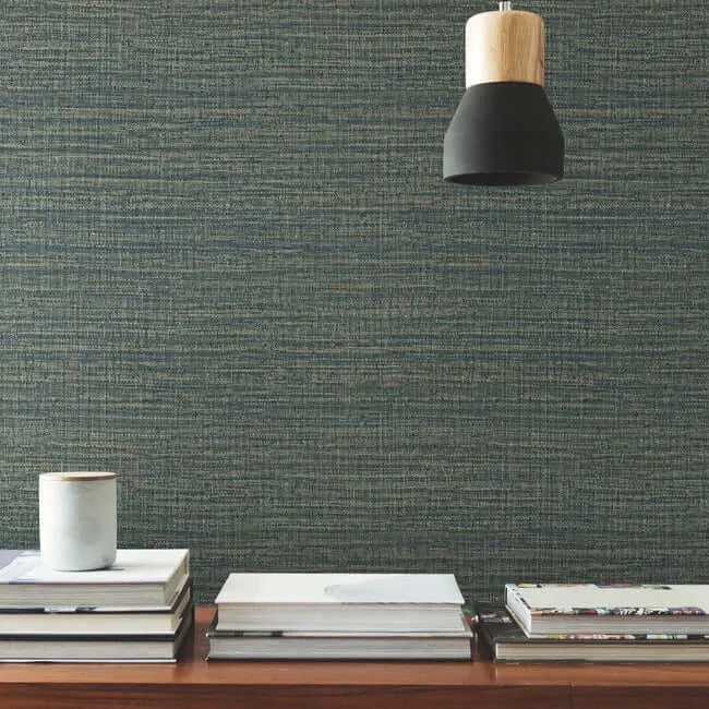 York Wallcoverings Scotland Tweed wallpaper, color Ocean, SKU SI24973