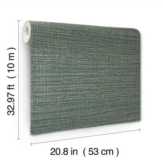 York Wallcoverings Scotland Tweed wallpaper, color Ocean, SKU SI24973