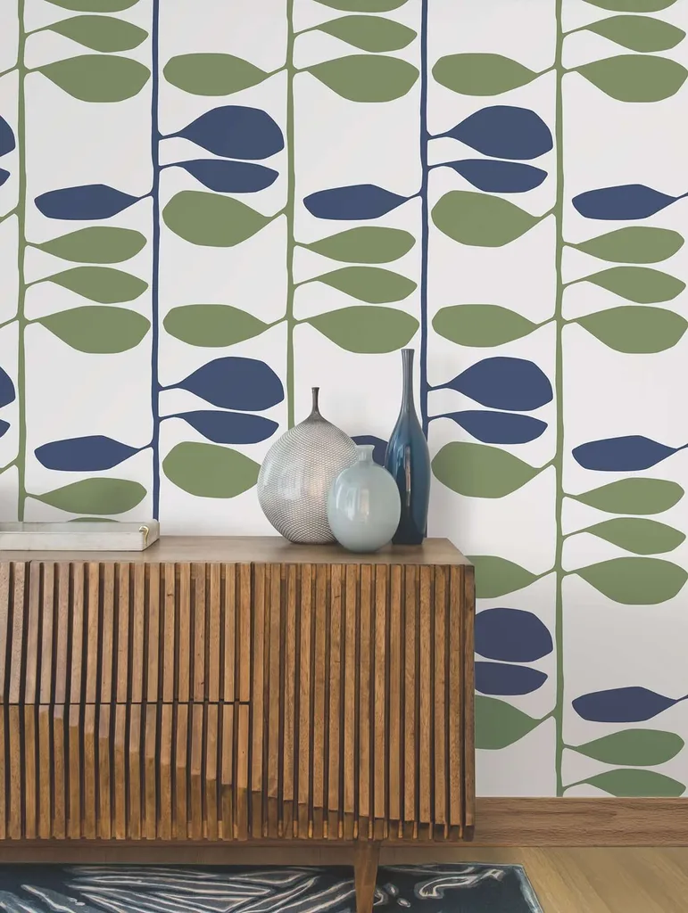 York Wallcoverings Sculpted Vines wallpaper, color Alpine & Ultramarine, SKU ZM2801
