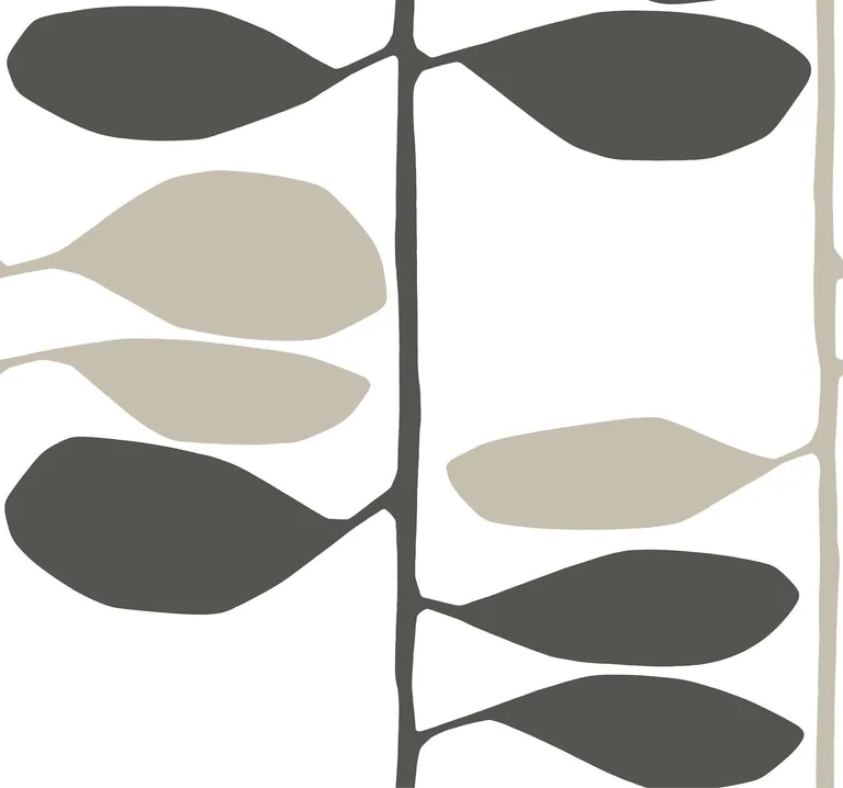 York Wallcoverings Sculpted Vines wallpaper, color Carbon & Linen, SKU ZM2804