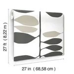 York Wallcoverings Sculpted Vines - Carbon & Linen Wallpaper | Buy Online York Wallcoverings Sculpted Vines wallpaper, color Carbon & Linen, SKU ZM2804