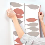 York Wallcoverings Sculpted Vines - Vermillion & Graphite Wallpaper | Buy Online York Wallcoverings Sculpted Vines wallpaper, color Vermillion & Graphite, SKU ZM2802