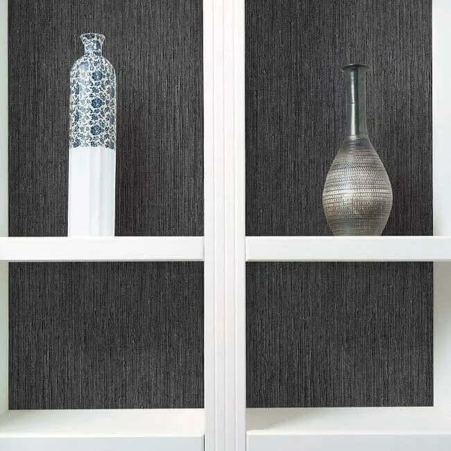 York Wallcoverings Seagrass - Black & Silver Wallpaper | Buy Online York Wallcoverings Seagrass wallpaper, color Black & Silver, SKU Y6201801