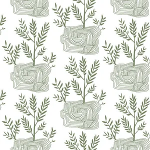 York Wallcoverings Seedlings wallpaper, color Green, SKU PSW1226RL