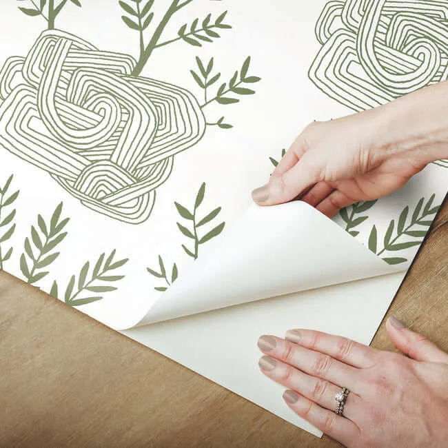 York Wallcoverings Seedlings - Green Wallpaper | Buy Online York Wallcoverings Seedlings wallpaper, color Green, SKU PSW1226RL