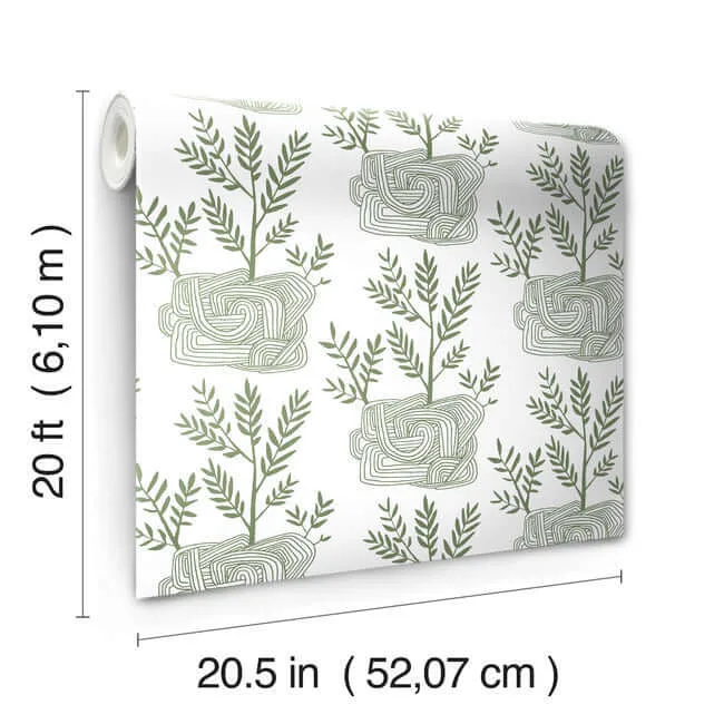 York Wallcoverings Seedlings - Green Wallpaper | Buy Online York Wallcoverings Seedlings wallpaper, color Green, SKU PSW1226RL