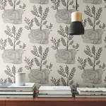 York Wallcoverings Seedlings - Grey Wallpaper | Buy Online York Wallcoverings Seedlings wallpaper, color Grey, SKU PSW1227RL