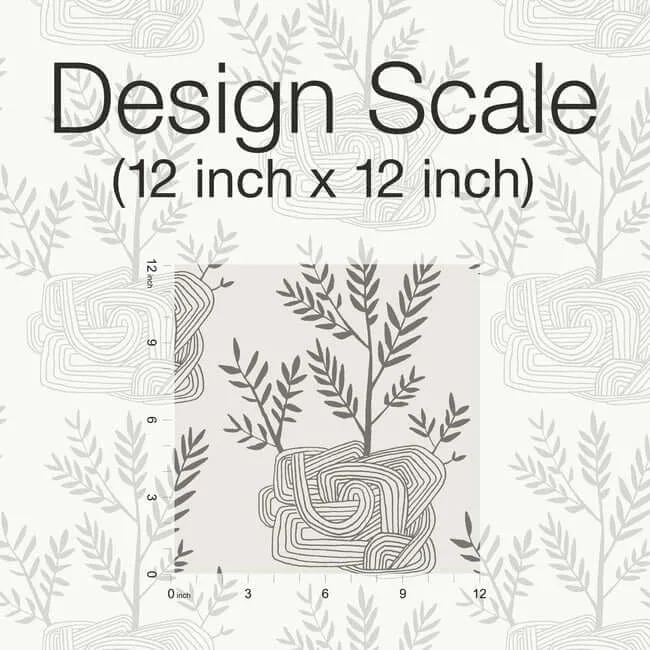 York Wallcoverings Seedlings - Grey Wallpaper | Buy Online York Wallcoverings Seedlings wallpaper, color Grey, SKU PSW1227RL