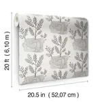 York Wallcoverings Seedlings - Grey Wallpaper | Buy Online York Wallcoverings Seedlings wallpaper, color Grey, SKU PSW1227RL