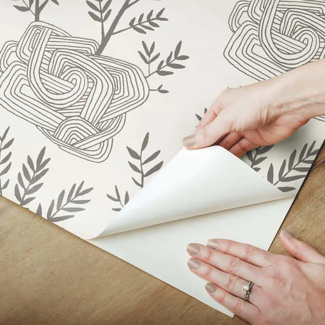 York Wallcoverings Seedlings - Grey Wallpaper | Buy Online York Wallcoverings Seedlings wallpaper, color Grey, SKU PSW1227RL