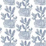 York Wallcoverings Seedlings - Blue Wallpaper | Buy Online York Wallcoverings Seedlings wallpaper, color Blue, SKU PSW1228RL
