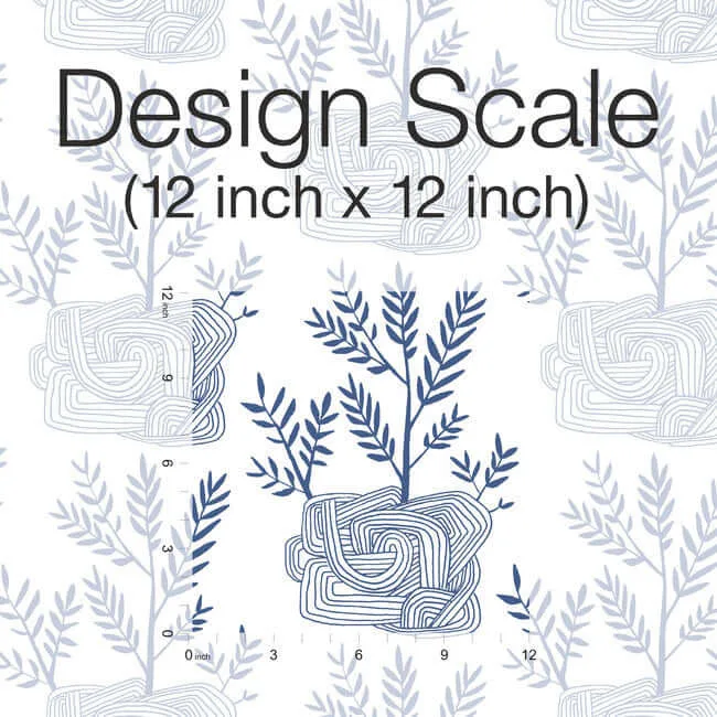 York Wallcoverings Seedlings - Blue Wallpaper | Buy Online York Wallcoverings Seedlings wallpaper, color Blue, SKU PSW1228RL
