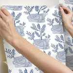 York Wallcoverings Seedlings - Blue Wallpaper | Buy Online York Wallcoverings Seedlings wallpaper, color Blue, SKU PSW1228RL