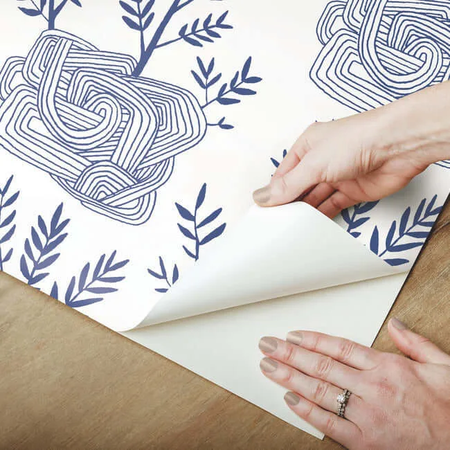 York Wallcoverings Seedlings - Blue Wallpaper | Buy Online York Wallcoverings Seedlings wallpaper, color Blue, SKU PSW1228RL