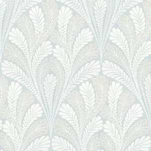 York Wallcoverings Shell Damask wallpaper, color Blue, SKU DM5021