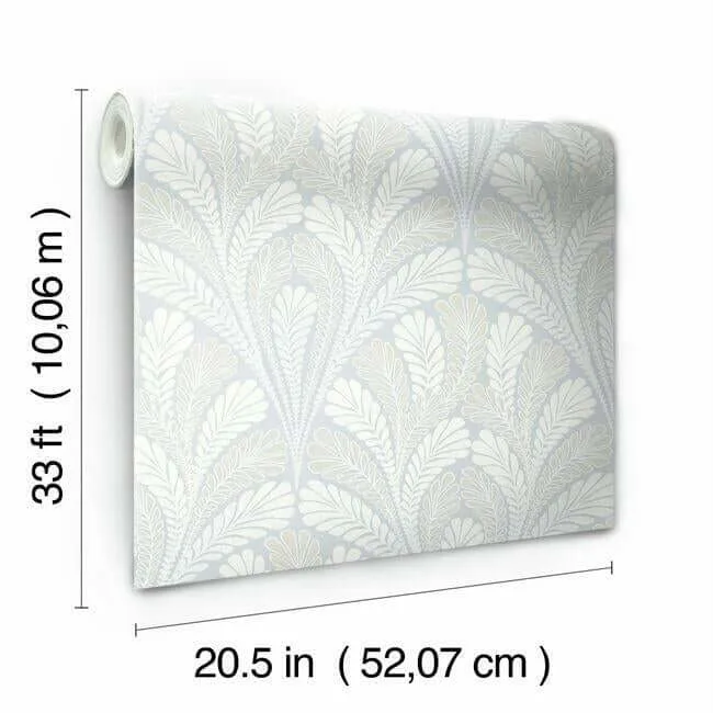 York Wallcoverings Shell Damask - Blue Wallpaper | Buy Online York Wallcoverings Shell Damask wallpaper, color Blue, SKU DM5021