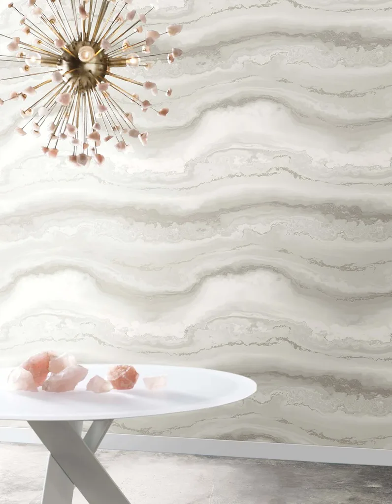 York Wallcoverings Shifting Sands wallpaper, color Salt Grey, SKU PSW1558RL