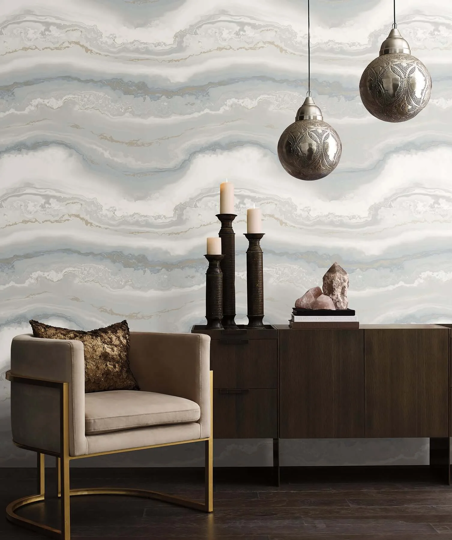 York Wallcoverings Shifting Sands - Slate Blue Wallpaper | Buy Online York Wallcoverings Shifting Sands wallpaper, color Slate Blue, SKU PSW1559RL