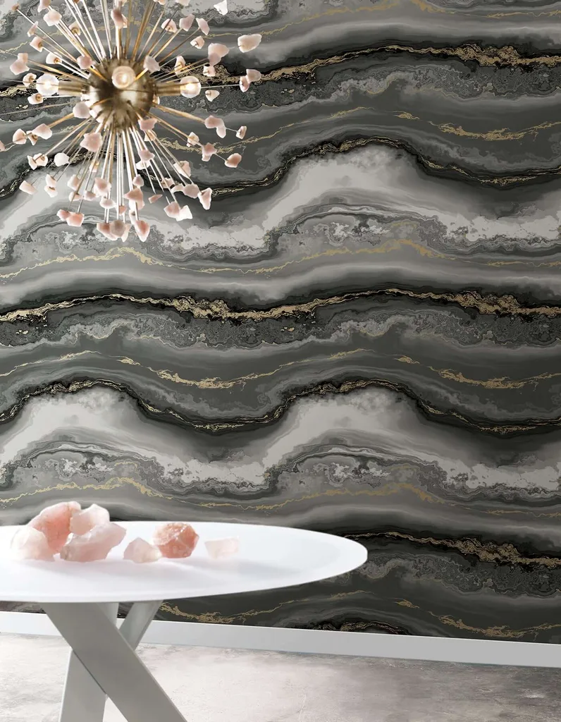 York Wallcoverings Shifting Sands wallpaper, color Onyx, SKU PSW1561RL