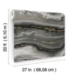 York Wallcoverings Shifting Sands wallpaper, color Onyx, SKU PSW1561RL