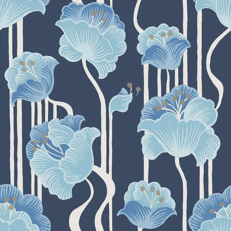 York Wallcoverings Shirley wallpaper, color Blue, SKU PSW1569RL