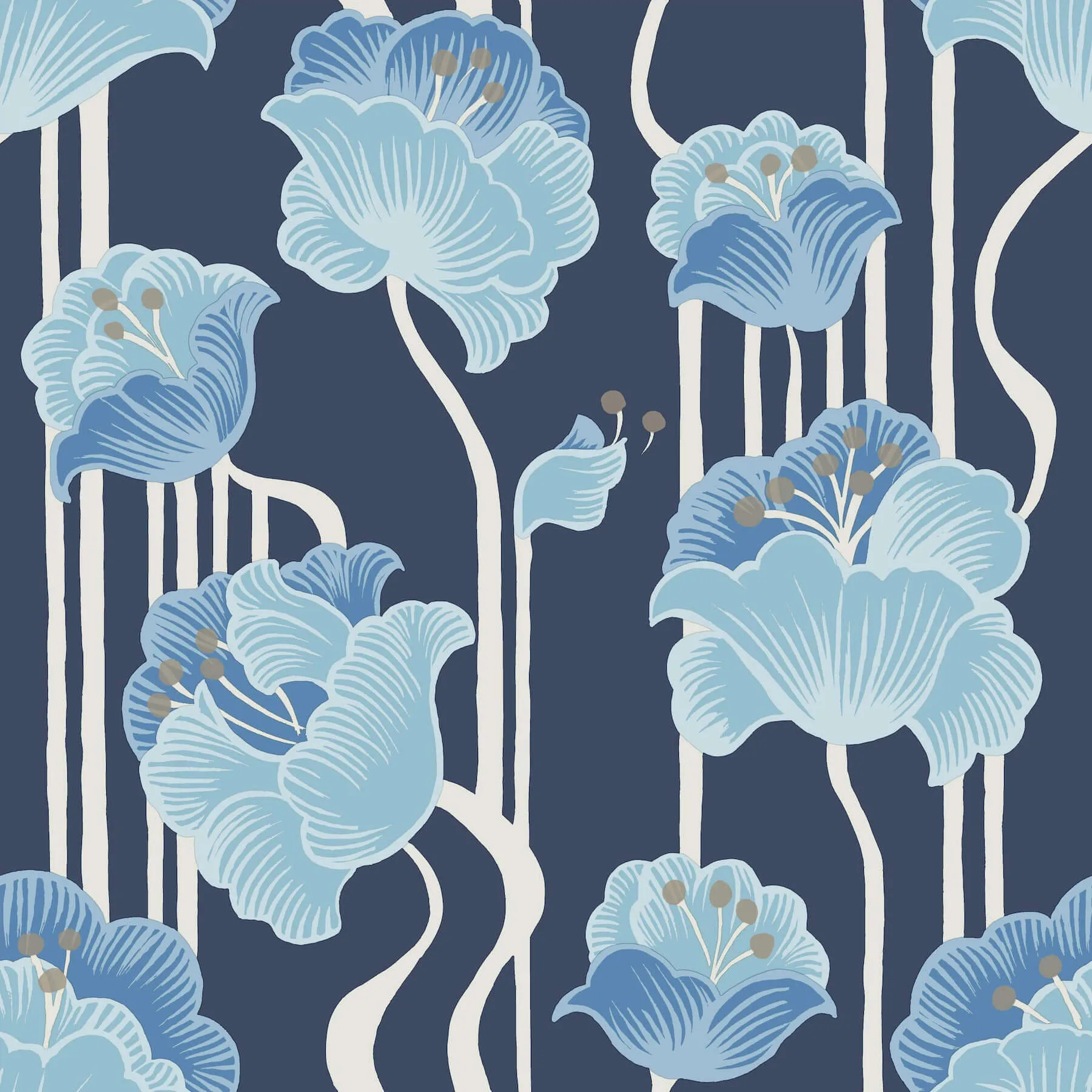 York Wallcoverings Shirley wallpaper, color Blue, SKU PSW1569RL