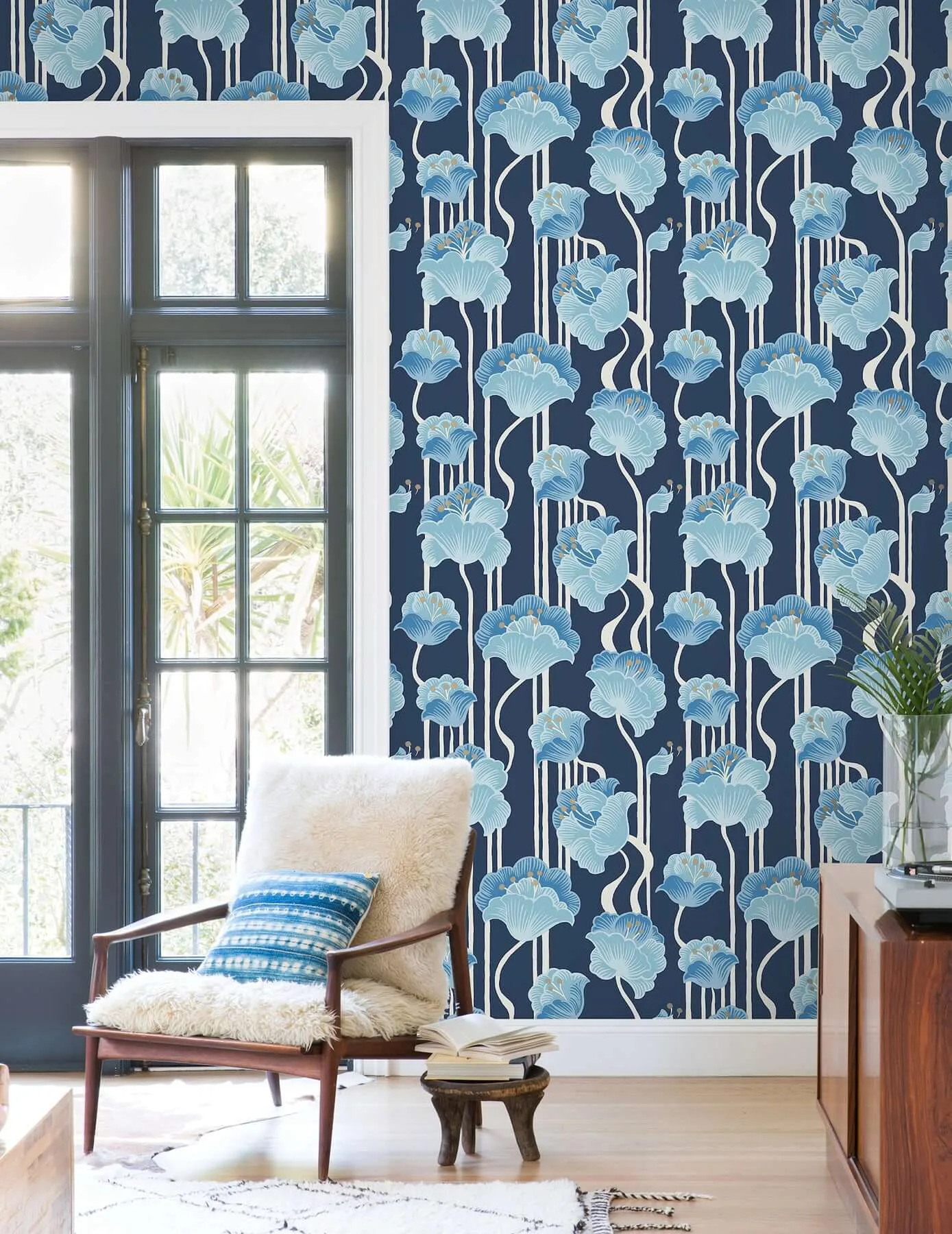 York Wallcoverings Shirley wallpaper, color Blue, SKU PSW1569RL