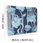 York Wallcoverings Shirley - Blue Wallpaper | Buy Online York Wallcoverings Shirley wallpaper, color Blue, SKU PSW1569RL