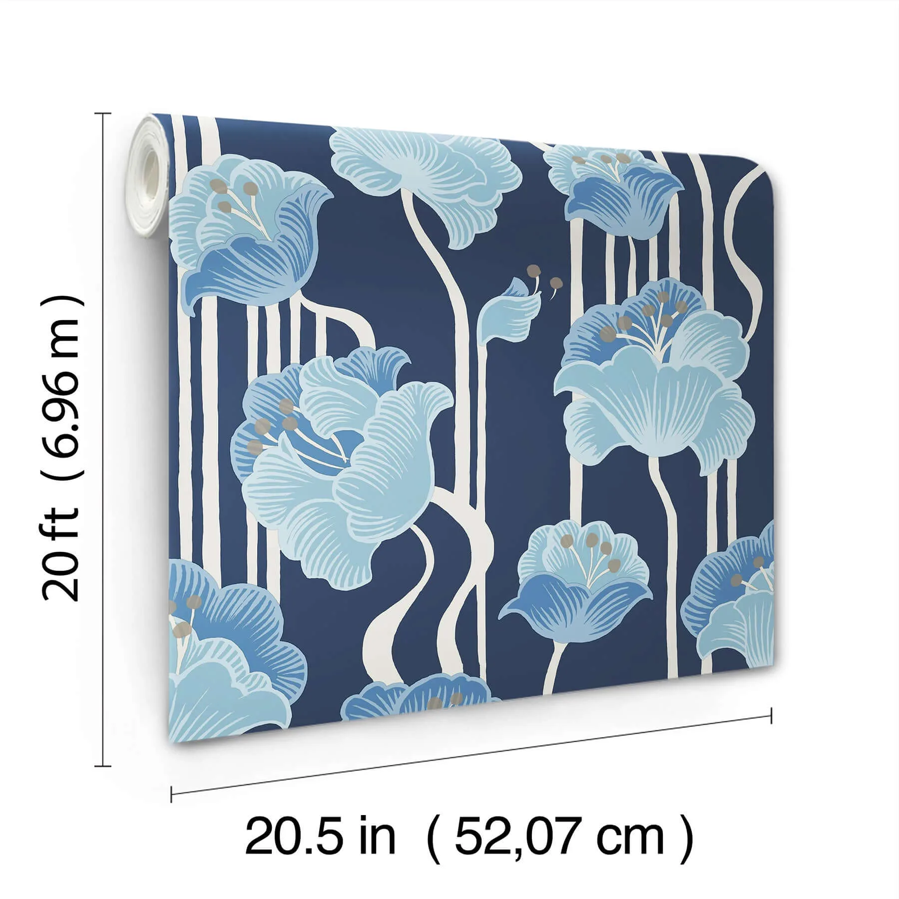 York Wallcoverings Shirley - Blue Wallpaper | Buy Online York Wallcoverings Shirley wallpaper, color Blue, SKU PSW1569RL