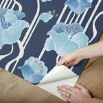 York Wallcoverings Shirley - Blue Wallpaper | Buy Online York Wallcoverings Shirley wallpaper, color Blue, SKU PSW1569RL