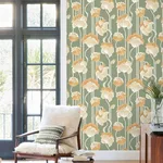 York Wallcoverings Shirley - Green Wallpaper | Buy Online York Wallcoverings Shirley wallpaper, color Green, SKU PSW1570RL