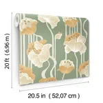 York Wallcoverings Shirley - Green Wallpaper | Buy Online York Wallcoverings Shirley wallpaper, color Green, SKU PSW1570RL