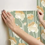York Wallcoverings Shirley - Green Wallpaper | Buy Online York Wallcoverings Shirley wallpaper, color Green, SKU PSW1570RL
