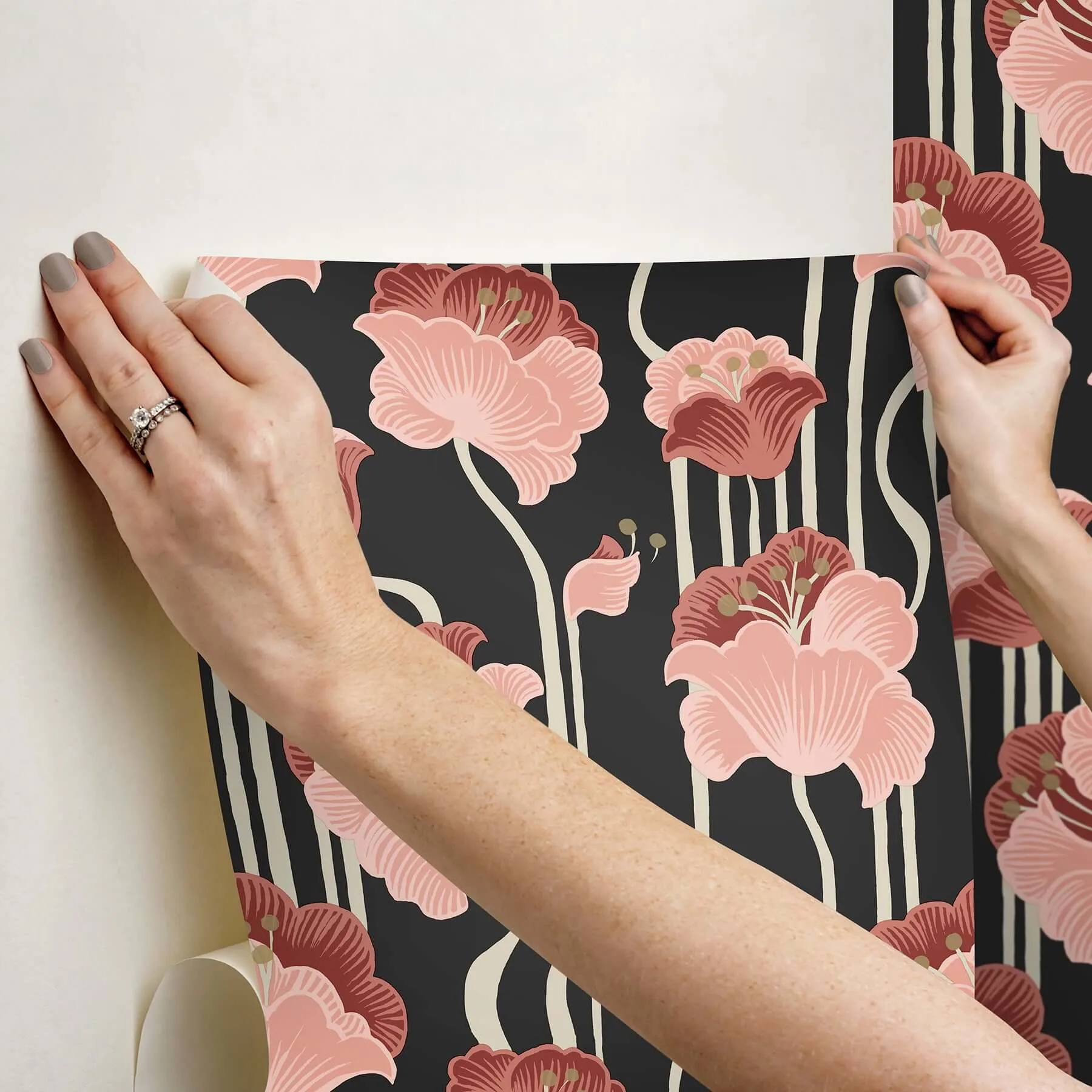 York Wallcoverings Shirley - Coral Wallpaper | Buy Online York Wallcoverings Shirley wallpaper, color Coral, SKU PSW1571RL