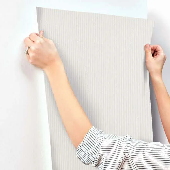 York Wallcoverings Shodo Stripe wallpaper, color Cream, SKU SR1508