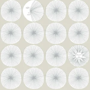 York Wallcoverings Soho Starburst wallpaper, color Silver, SKU PSW1216RL