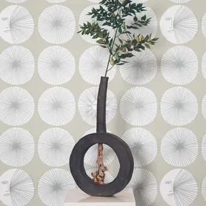 York Wallcoverings Soho Starburst wallpaper, color Silver, SKU PSW1216RL