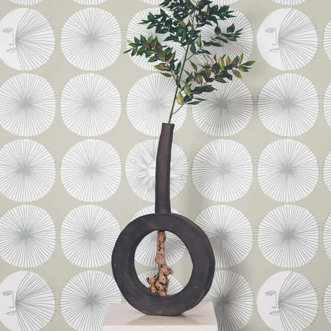 York Wallcoverings Soho Starburst wallpaper, color Silver, SKU PSW1216RL