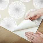 York Wallcoverings Soho Starburst - Silver Wallpaper | Buy Online York Wallcoverings Soho Starburst wallpaper, color Silver, SKU PSW1216RL