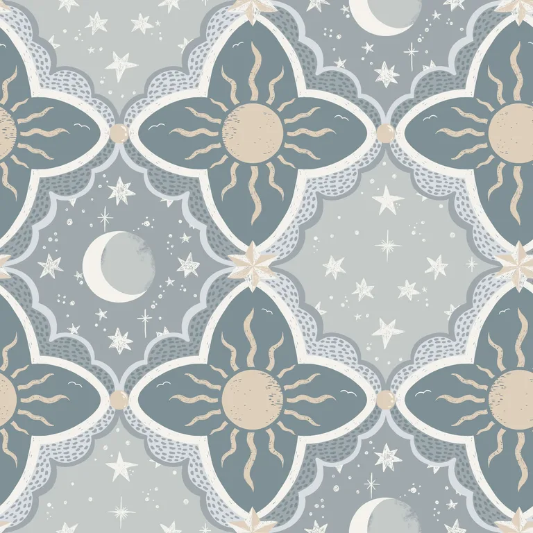 York Wallcoverings Sol & Mane wallpaper, color Blue, SKU MB29034