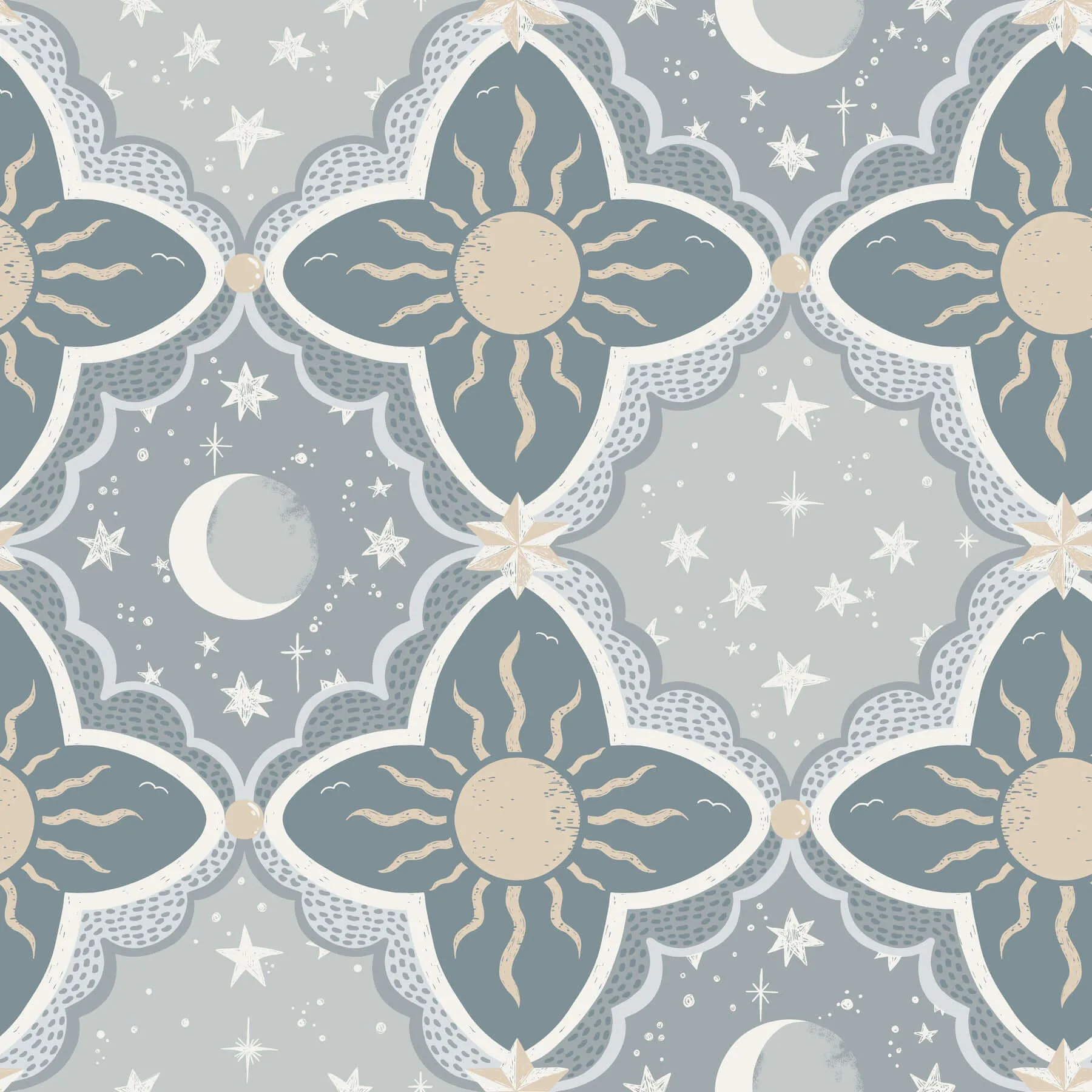 York Wallcoverings Sol & Mane wallpaper, color Blue, SKU MB29034