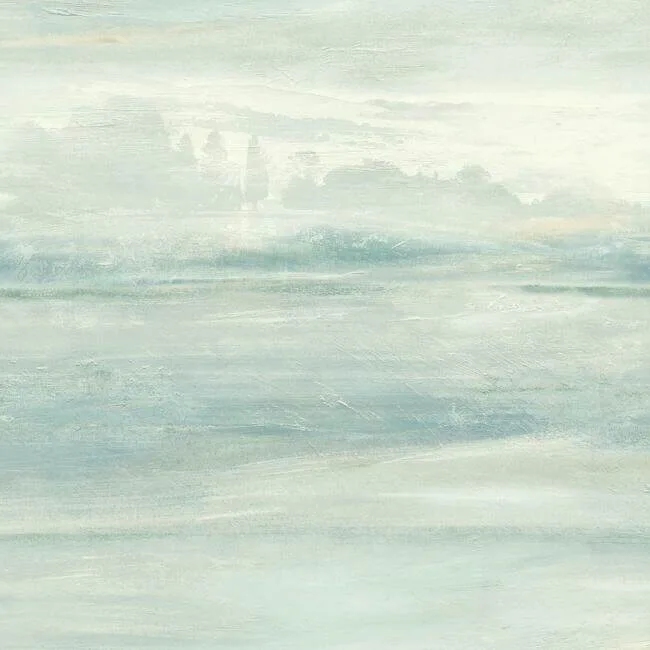 York Wallcoverings Soothing Mists Scenic wallpaper, color Blue, SKU PSW1099RL