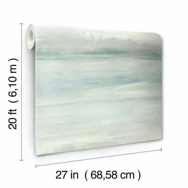 York Wallcoverings Soothing Mists Scenic wallpaper, color Blue, SKU PSW1099RL