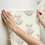 York Wallcoverings Sophie - Sage Wallpaper | Buy Online York Wallcoverings Sophie wallpaper, color Sage, SKU PSW1575RL