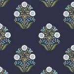 York Wallcoverings Sophie - Navy Wallpaper | Buy Online York Wallcoverings Sophie wallpaper, color Navy, SKU PSW1576RL