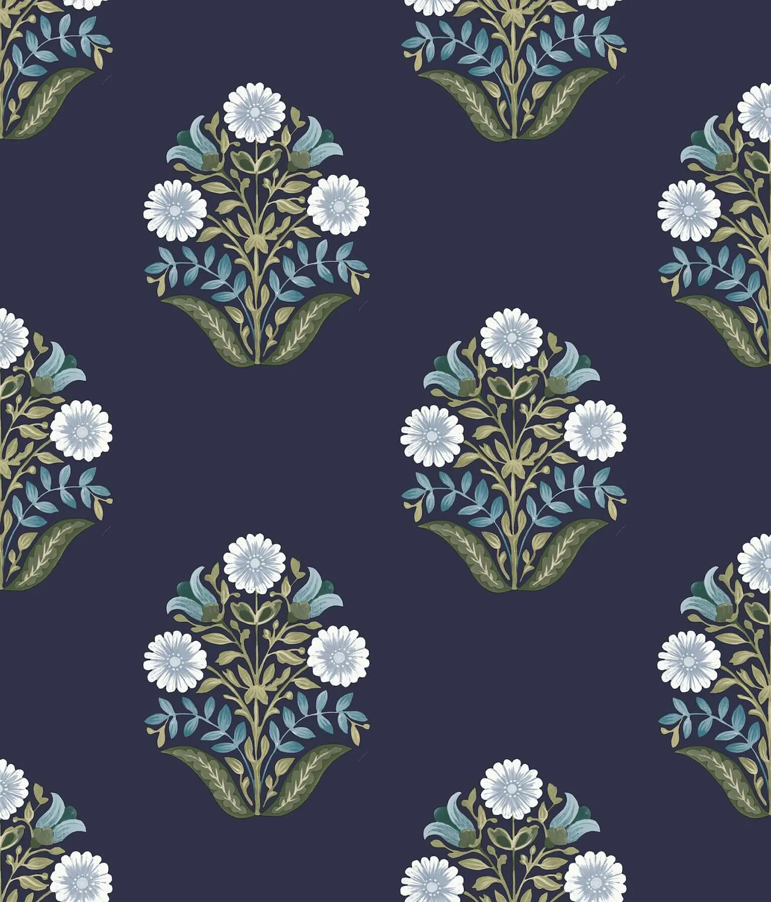York Wallcoverings Sophie wallpaper, color Navy, SKU PSW1576RL
